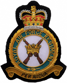 Royal Air Force Regiment GOLD WIRED Blazer Embroidered Badge