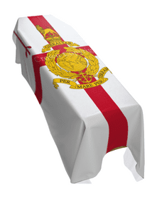 ROYAL MARINES RESERVE CITY OF LONDON (PORTRAIT) PREMIUM COFFIN DRAPE
