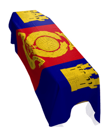 ROYAL MARINES RESERVE TYNE PREMIUM COFFIN DRAPE