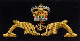 Royal Navy RN Submarine Service GOLD WIRED Blazer Embroidered Badge
