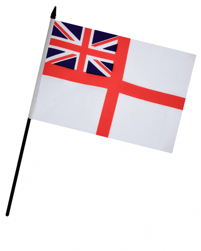 Royal Navy White Ensign Medium Hand Flag