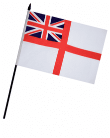 Royal Navy White Ensign Medium Hand Flag
