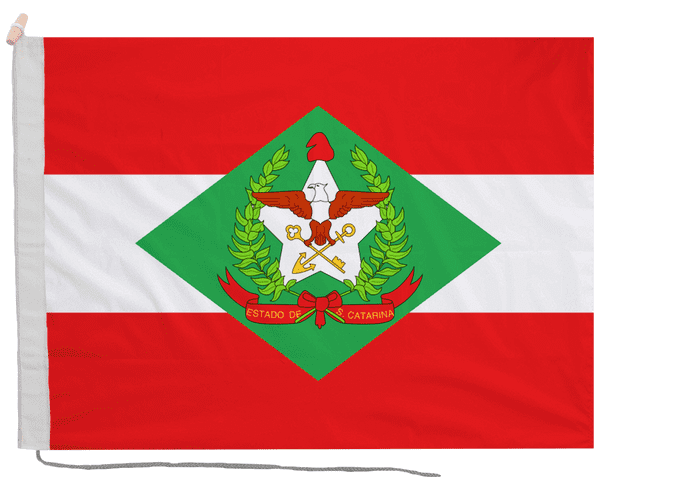 Santa Catarina Brazil Flag with Rope & Toggle