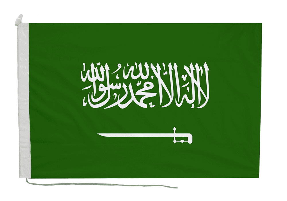 Saudi Arabia Flag with Rope & Toggle