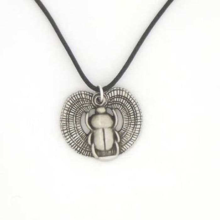 Scarab Beetle Pewter Pendant - Made in England