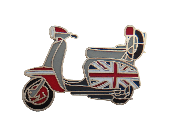 Scooter Union Jack Flag Pin Badge