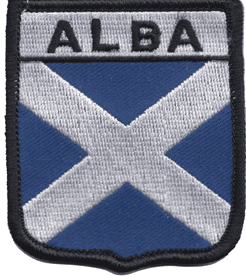 Scotland Alba Saltire Shield Embroidered Badge (a139)