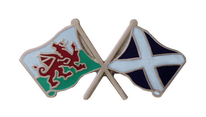 Scotland and Wales Friendship Flag Pin Badge