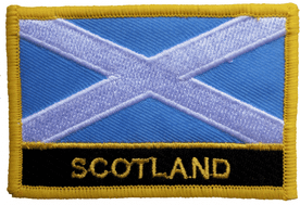Scotland Flag Embroidered Rectangular Patch