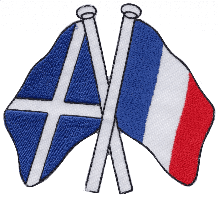 Scotland & France Friendship Embroidered Patch A182