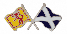 Scotland Lion Rampant and Scotland Friendship Flag Pin Badge