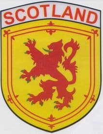 Scotland Lion Rampant Flag Car Sticker - Shield (Self Cling)