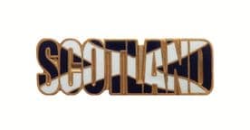 Scotland Saltire Letters Pin Badge