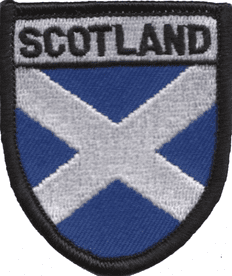 Scotland Saltire Small Shield Embroidered Patch (a069)