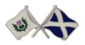 Scotland Thistle and Scotland Friendship Flag Pin Badge