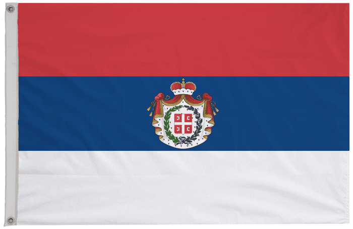 Serbia Principality 1835 to 1885 Flag with Eyelets