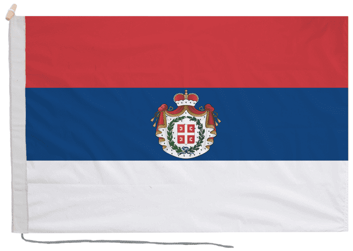 Serbia Principality 1835 to 1885 Flag with Rope & Toggle