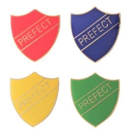 Set Of Four Prefect Badges For Schools Gold Plated Pin Badges