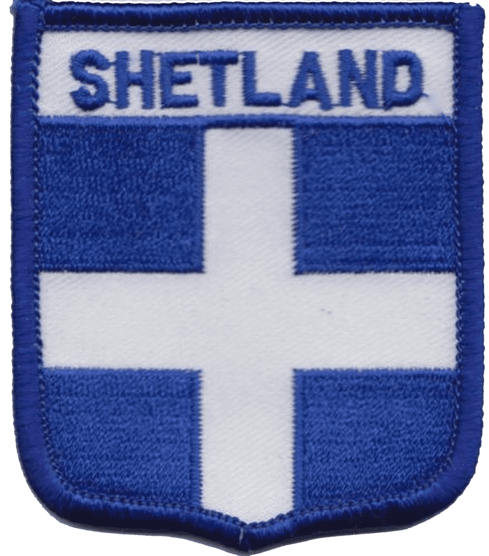 Shetland Sealtainn Flag Embroidered Badge (a115)