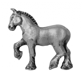 Shire Horse Suffolk Punch Pewter Pin Badge