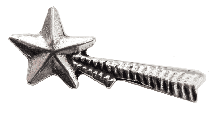 Shooting Star Pewter Pin Badge - Hand Made in Cornwall