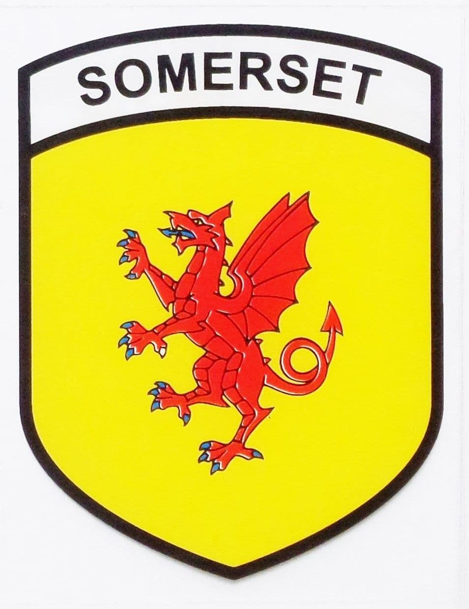 Somerset County Flag Car Sticker Shield Self Cling