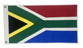 South Africa 150cm x 75cm Fully Sewn Cotton Flag - 2 Eyelets