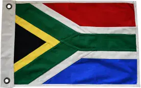 South Africa 49cm x 33cm Fully Sewn Cotton Flag - 2 Eyelets