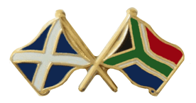 South Africa and Scotland Friendship Flag Pin Badge