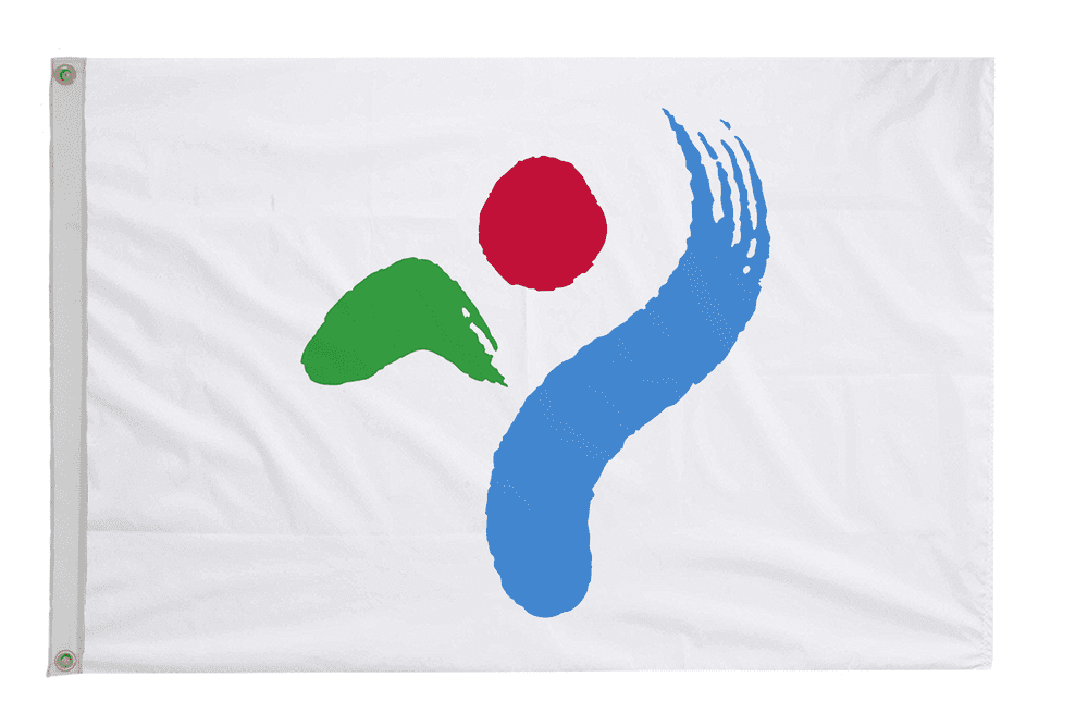 South Korea Capital City Seoul Flag with Eyelets