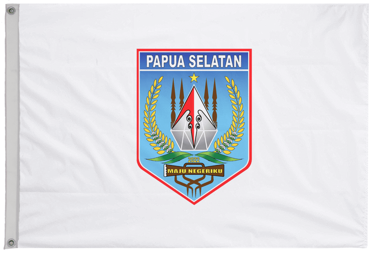 South Papua Province Indonesia Flag with Eyelets - 1 Yard (90cm x 45cm)