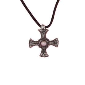 St Cuthbert's Cross Pewter Pendant - Made in England