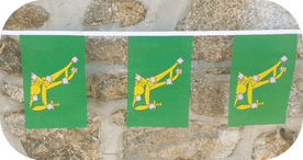 Starry Plough An Camchéachta Green Flag Bunting
