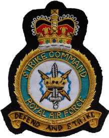 Strike Command Royal Air Force RAF Embroidered Blazer GOLD WIRED Patch