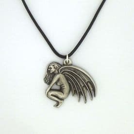 Succubus Demonic Demon Pewter Pendant - Made in England