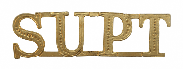 SUPT Superintendent Gilded Abbreviation For Orange Order Collarette - WG051