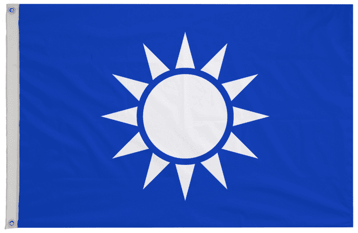 Taiwan Naval Jack Flag with Eyelets