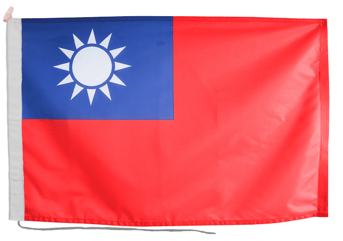 Taiwan - Republic of China (ROC) Flag with Rope & Toggle