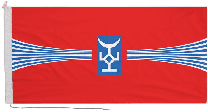 Talas Region Kyrgyzstan Flag with Rope & Toggle