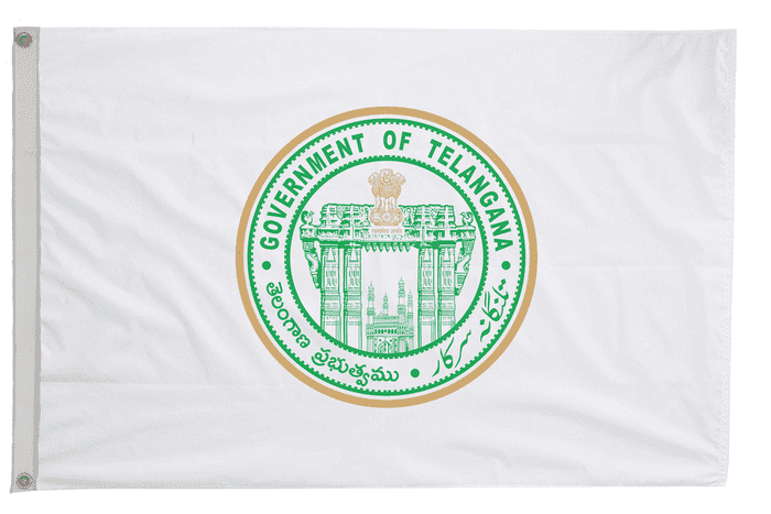 Telangana India Flag with Eyelets