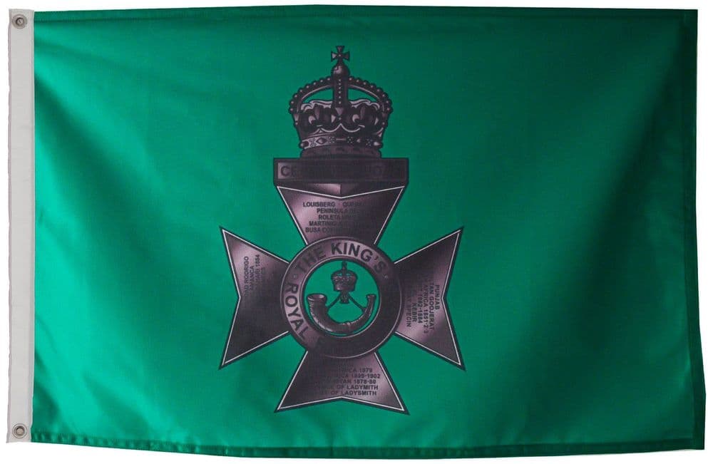 The Kings Royal Rifle Corps British Army Flag with Eyelets