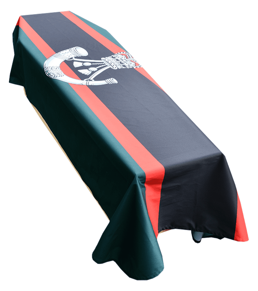 THE RIFLES BRITISH ARMY FLAG PREMIUM COFFIN DRAPE