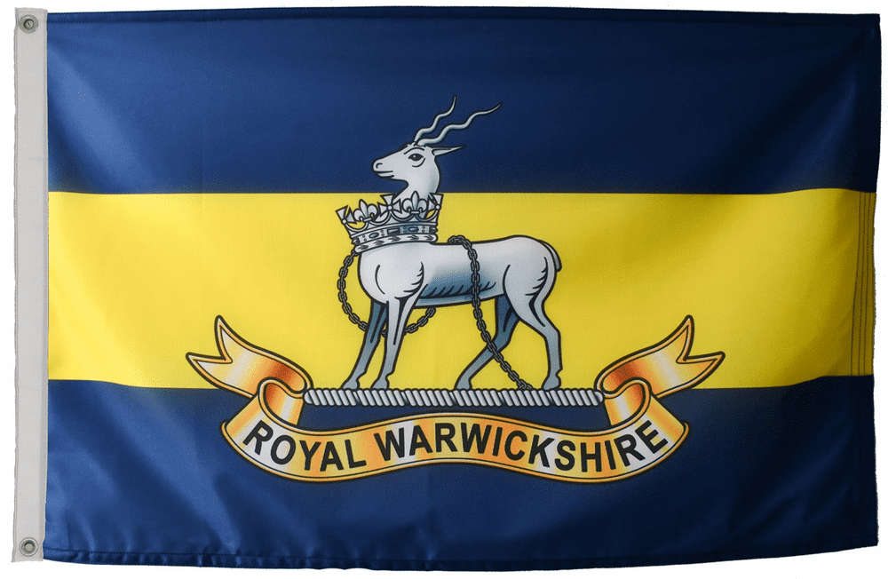 Cravatta Regimental Royal Warwickshire In Poliestere - Fatta A Mano UK, Lusso E Cuciture Foderate - 5