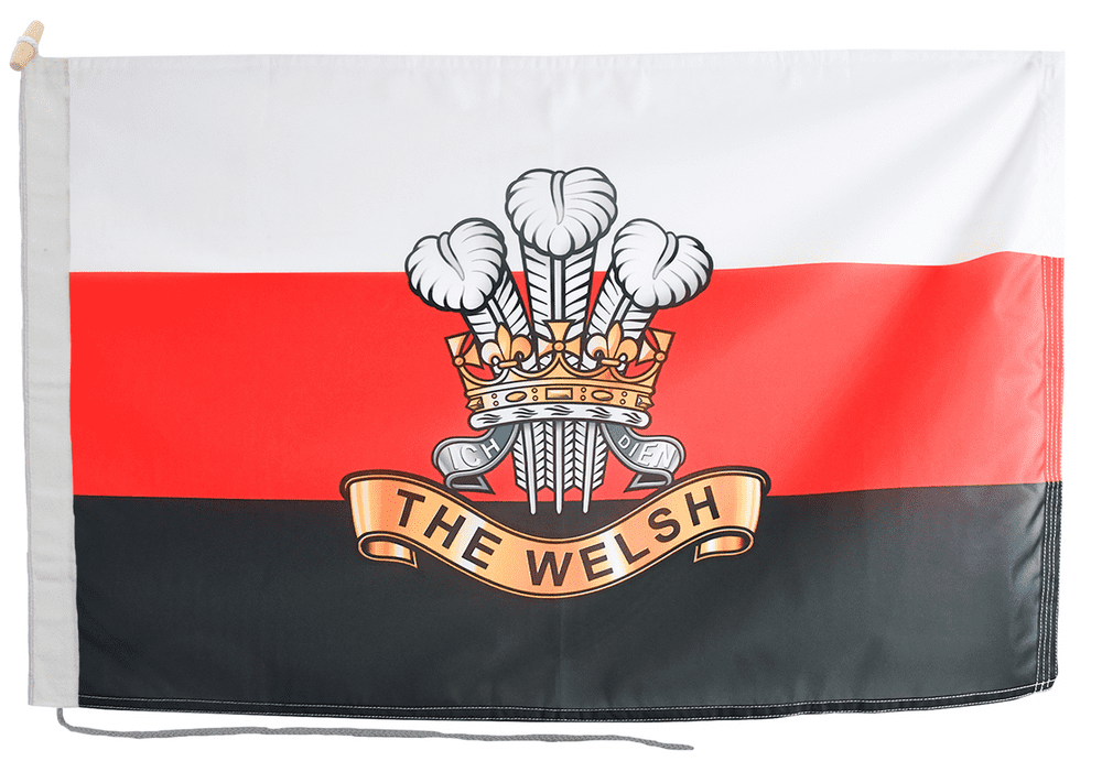 The Welsh Regiment British Army Flag with Rope & Toggle