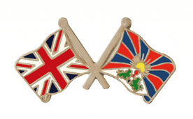 Tibet and United Kingdom Friendship Flag Pin Badge