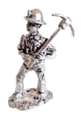 Tin Miner Solid Pewter Ornament Set - Hand Made In Cornwall