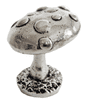 Toadstool Fly Agaric Solid Pewter Ornament Set - Hand Made In Cornwall