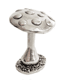 Toadstool Fly Agaric Solid Pewter Ornament Set - Hand Made In Cornwall
