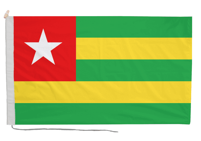 Togo Flag with Rope & Toggle