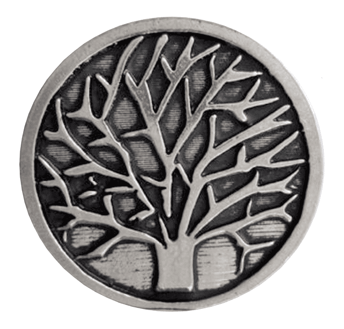 Tree of Life Pewter Pin Badge - Hand Made in Cornwall